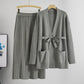 Knitted Skirt Two-piece Pleated Long Skirt Fashion Suit