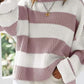 Women's Bell Sleeve Loose Sweater Striped