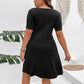 Women's Twisted Knit Solid Color Dress