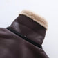 Women's Suede Fur Integrated Motorcycle Jacket