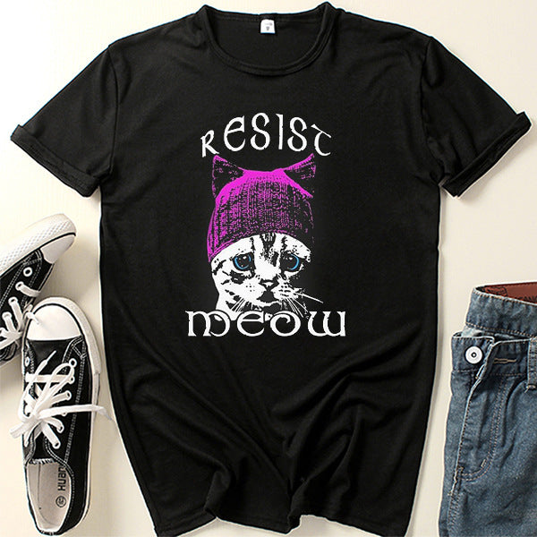 T-shirt à manches courtes et col rond imprimé dessin animé créatif