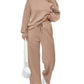 Casual Wide Leg Pocket Trousers Suit