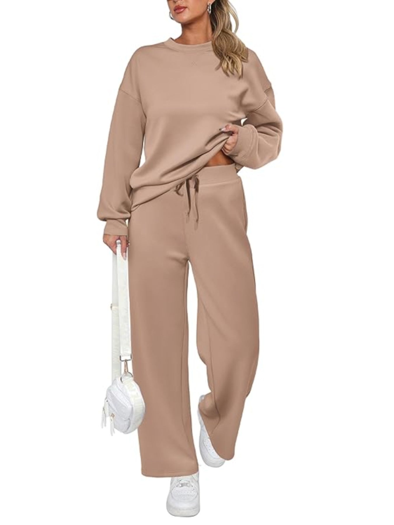 Casual Wide Leg Pocket Trousers Suit