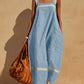 Strap Contrast-Color Womens Casual Loose Dress