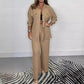 Solid Color Long Sleeve Cardigan Shirt Women