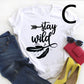 Literature And Art High Mountain Personality Printing Short-sleeved Men And Women