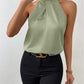 Women's Satin Halter Sleeveless Vest