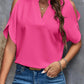 V-neck Graceful And Fashionable Off-the-shoulder Sleeves Women's Top