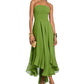 Ruched, Slim-fit, Chic, Asymmetric Maxi Dress