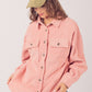 Women's Fashion Big Pit Strip Large Pocket Shirt Coat