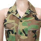 Spring And Summer New Casual Camouflage Printing Lapel Short Sleeve Split Skirt Outfit Women