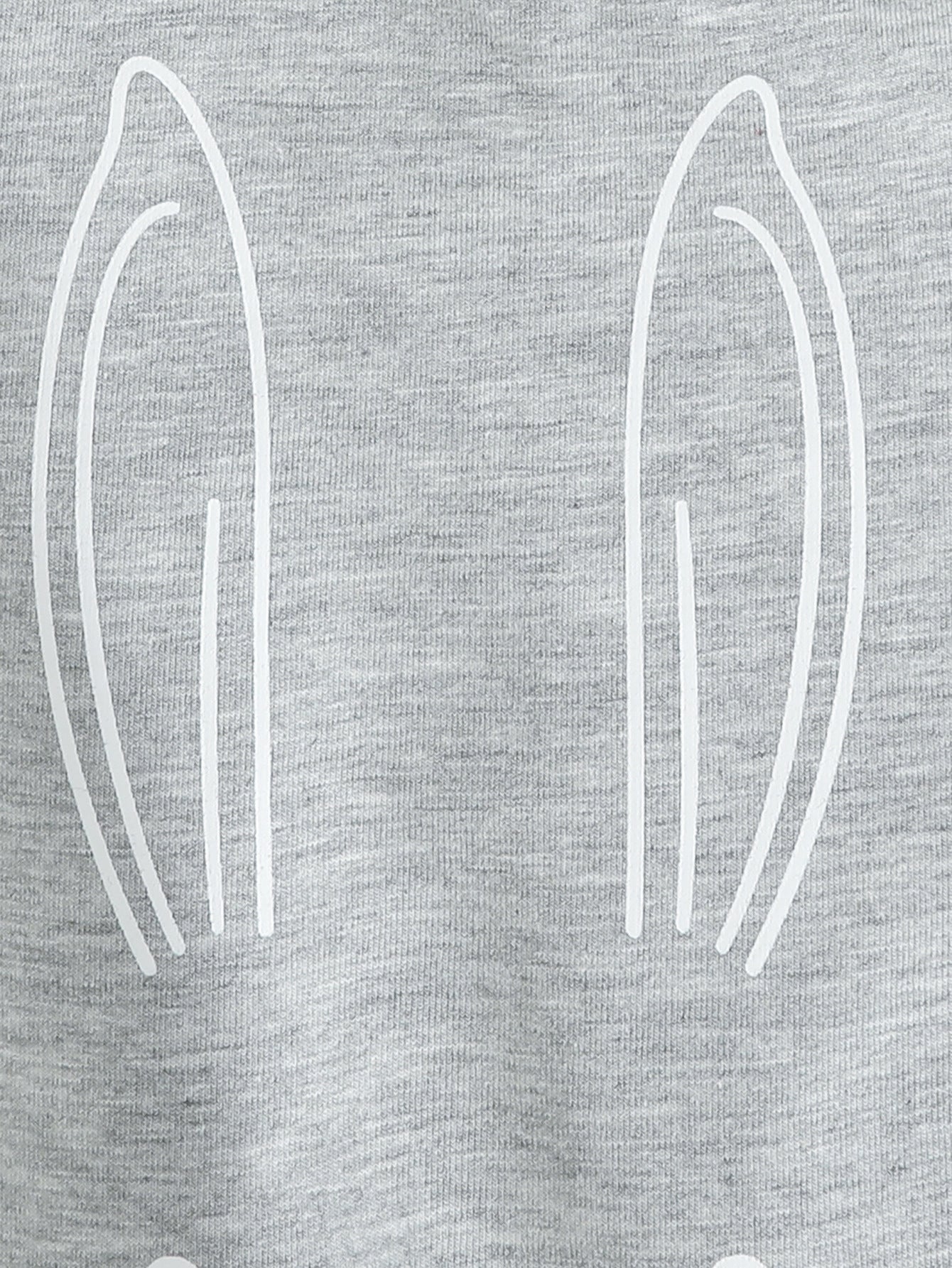 Girls' Popular Sweatshirt Rabbit Pattern