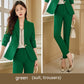 Women's Autumn And Winter OL Commuter Coat & Trousers Suit