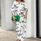 Women's Letter Printed Trousers Suit