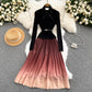 Women's Retro Fashion Fake Two Piece Dress