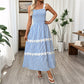 High-waisted Striped Lace Slip Dress