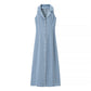 European And American Style Halter Waist-tight French Tea Break Button Denim Long Skirts