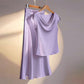 European And American Style Artificial Silk Short Sleeve Skirt Suit