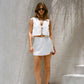 Sleeveless Vest Cross Lace-up Skirt Suit