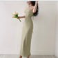 Robe élégante à découpes et dos nu pour femme