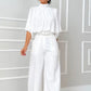 Summer New Half Collar Top Two-piece Set