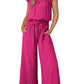 Square Collar Sleeveless Camisole Wide Leg Trousers