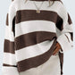 Women's Bell Sleeve Loose Sweater Striped