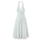 V-neck Halter Backless Holiday Women's Dress