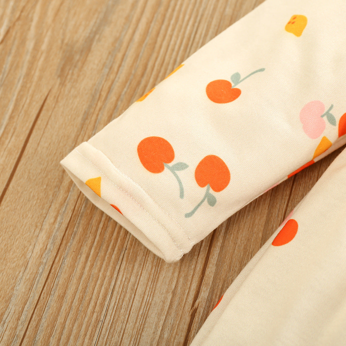 Robe à rayures citron cerise pour fille