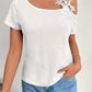 New Solid Color Stitching Fashion Lace T-shirt Women's Top