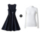 Round Neck Women's Tweed Dress Base