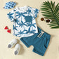 Ensemble t-shirt et short imprimé forêt tropicale style sport