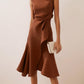 Women's Sleeveless Round Neck Red Temperament Dress