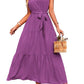 Halter Lace-up Casual Loose Stitching Dress