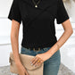 Solid Color Casual Short Sleeve T-shirt Top