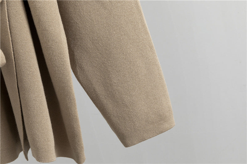 Veste cardigan ample et décontractée pour femme, pantalon large à bretelles
