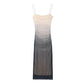 Women's Fashion Casual Silk Net Printed Dress
