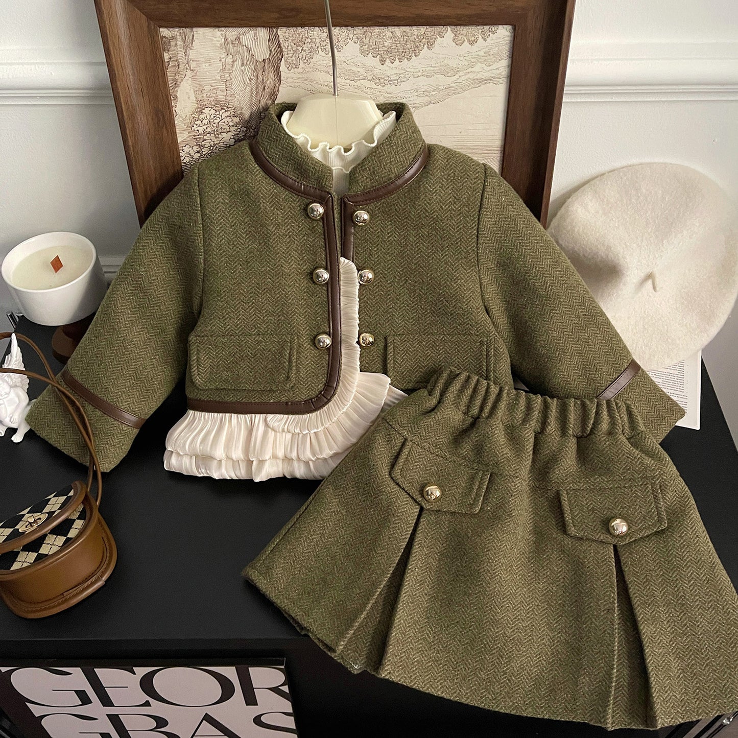 Coat Pleated Skirt Two-piece Set