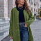Women's Casual Solid Color Round Neck Single Breasted Long Sleeved Jacket