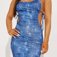 Sling Dress Women's Faux Pocket Printed Fashion Long Dress