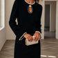 French-style Chic Elegant Solid-color Slim-fit Dress