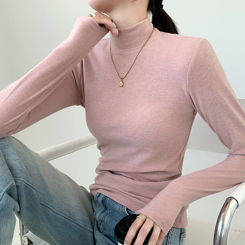Half Turtleneck Bottoming Shirt Inner Wear Long Sleeve T-shirt Top