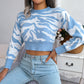 Long Sleeves Cropped Knitted Sweater For Women