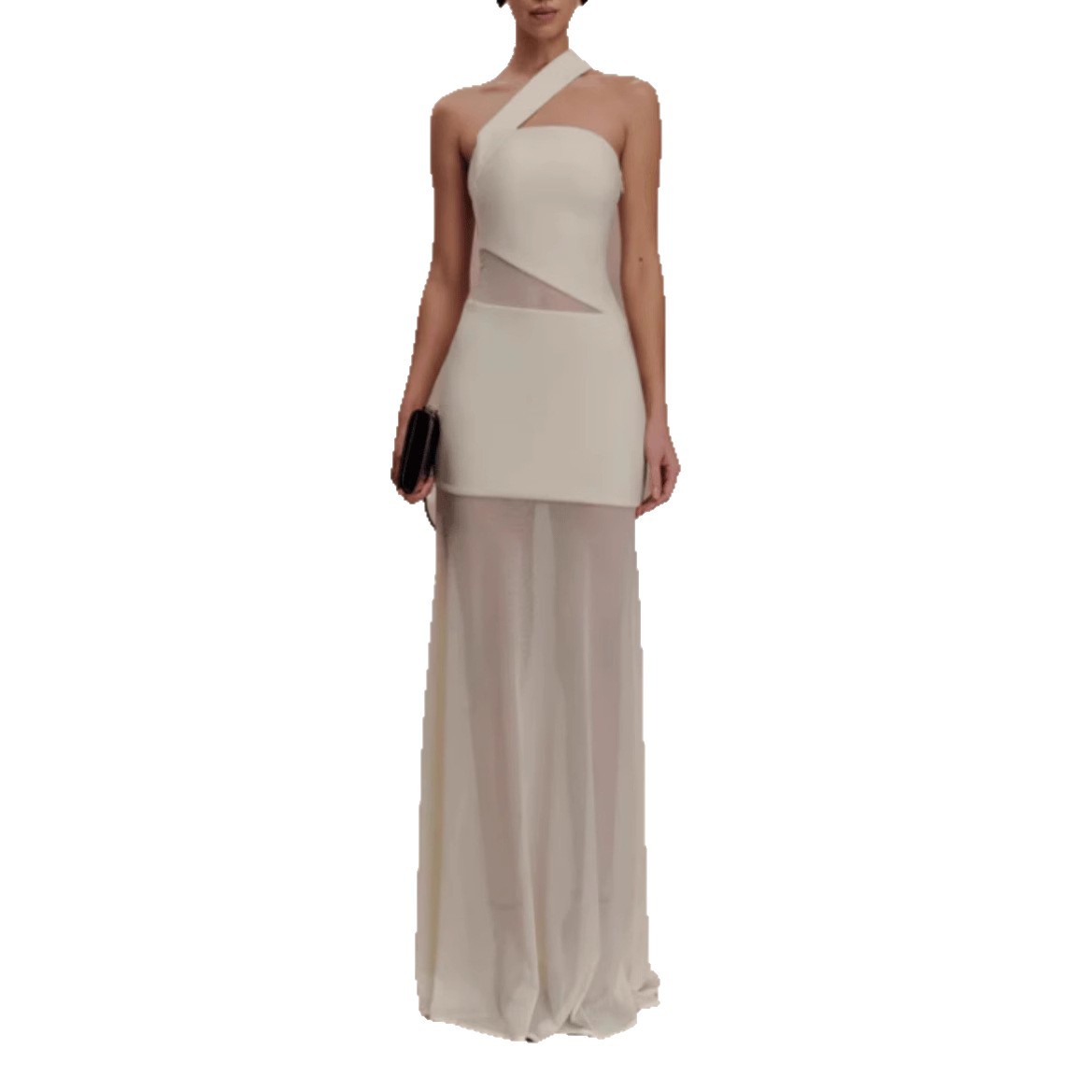 Chiffon Sleeveless Slim-fit Elegant Evening Gown