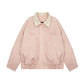 Color Contrast Patchwork Lapel Loose Baseball Cotton-padded Coat