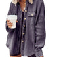 Women's Patchwork Irregular Shirt Jacket