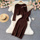 Vintage Cropped Top Sling V-Neck Dress Stacked Two Piece Suit