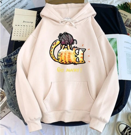 Pull à capuche à motif de personnalité créative