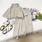 Womens Mid-Length Casual Fashion Two-Piece Set