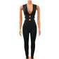 Fashion Cutout Panel V-Neck Sleeveless Bodysuit